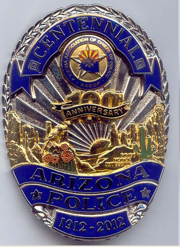 Arizona Police Centennial Badge And Wallet